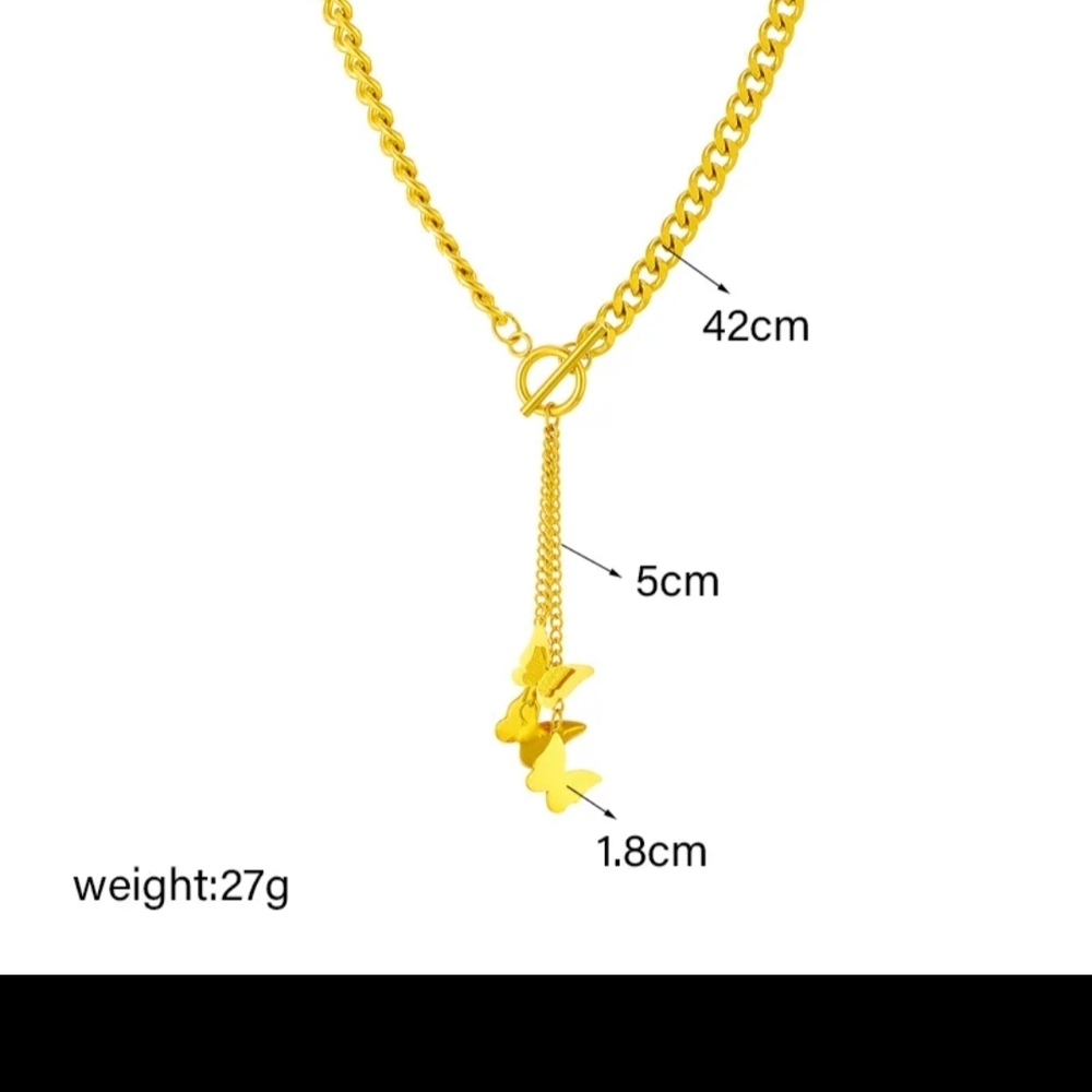 Gold Butterfly Pendant Necklace